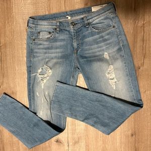 Rag & Bone size 30 women’s light ripped denim jeans